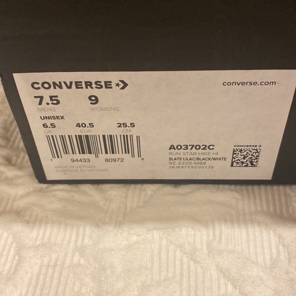 Converse NIB  Chuck Taylor Cruise seasonal skate lavender canvas women’s 9 - Picture 4 of 5